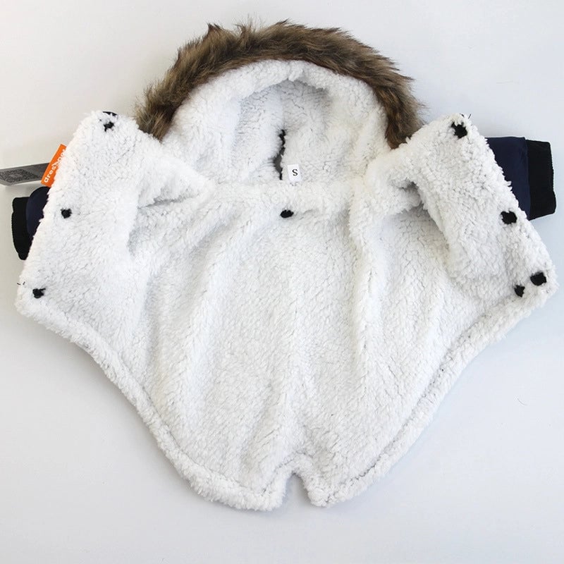Season Warm Dog Clothes Vest Overcoat Fleece Lined Legs For Dogs Cold Weather Outdoor Activities