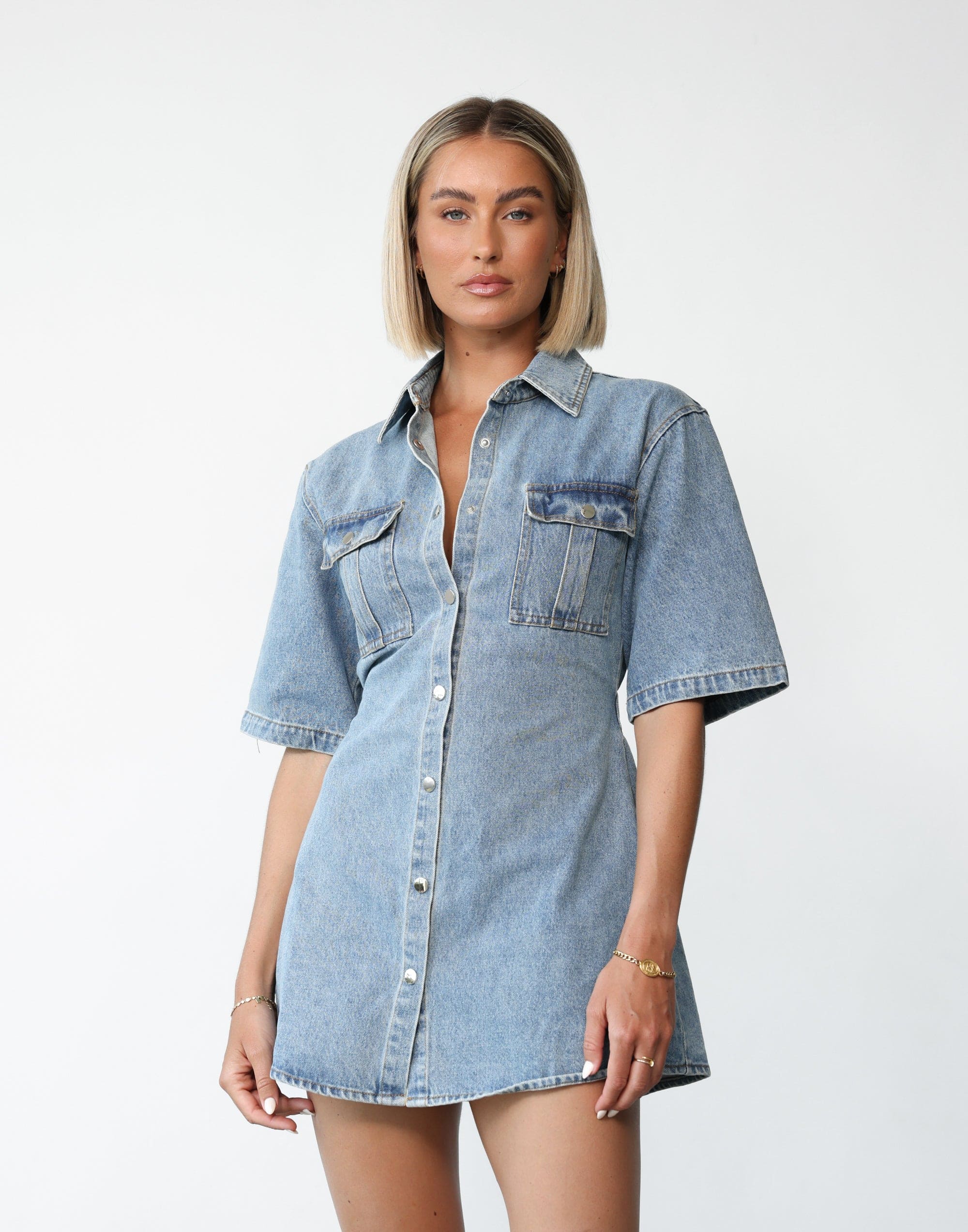 Hadid Mini Dress (Vintage Blue)