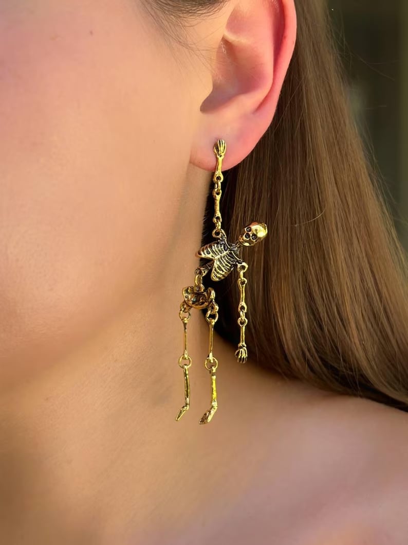 🔥Gold Skeleton Earrings