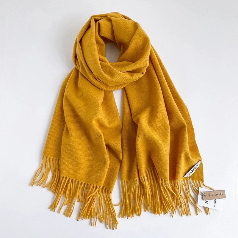 Unisex Casual Basic Solid Color Imitation Cashmere Scarf