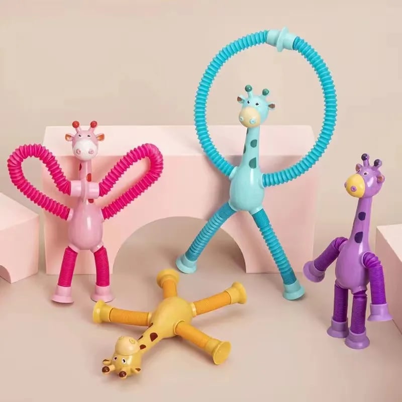 ✨- Suction Cup Pop Tube Giraffe Toys