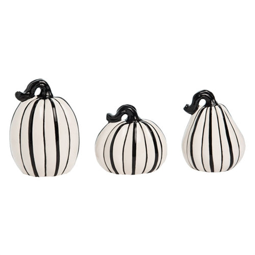 Black & White Stripe Pumpkins