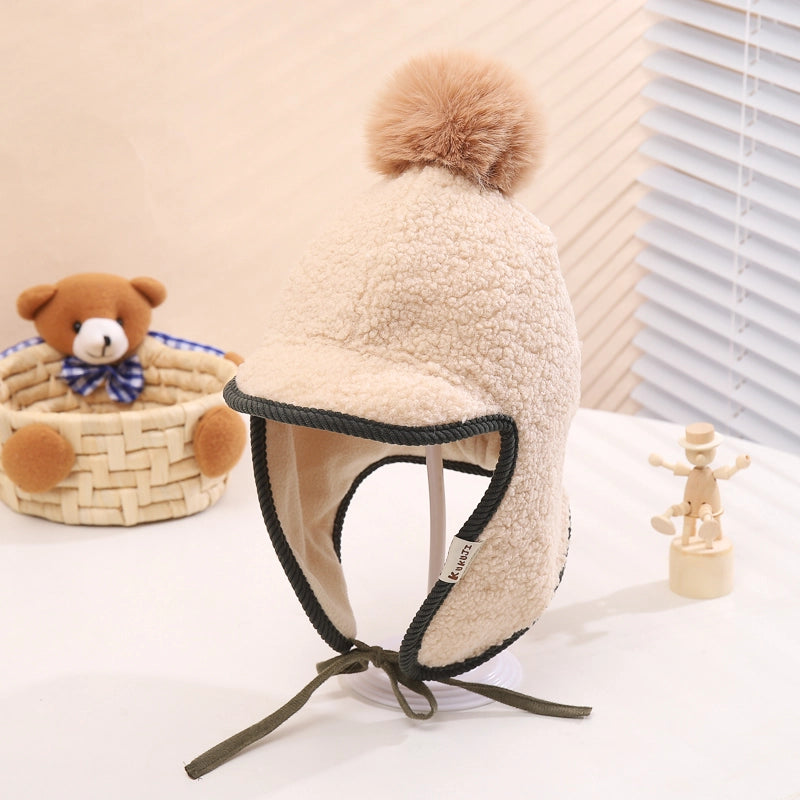 Children Unisex Cute Minimalist Color Block Trapper Hat