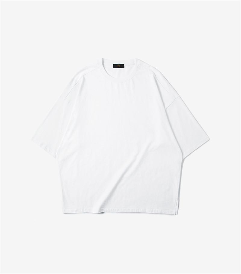 Solid Drop Shoulder Oversized Tee