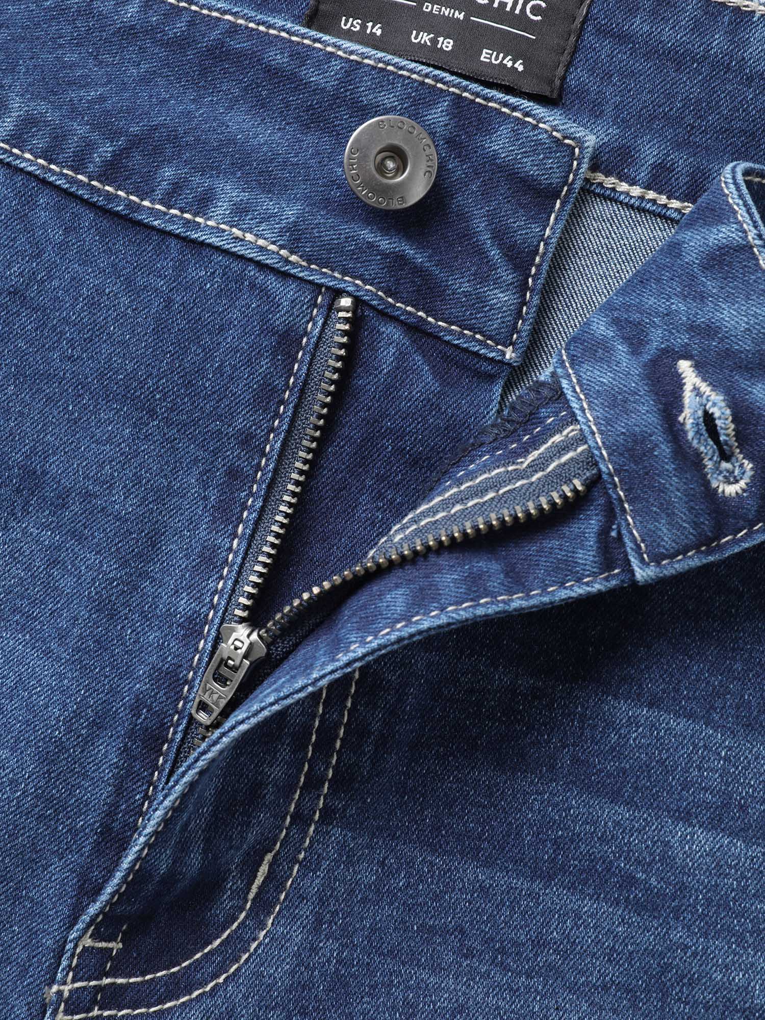 Booty-Lifting Straight-Fit Denim Shorts