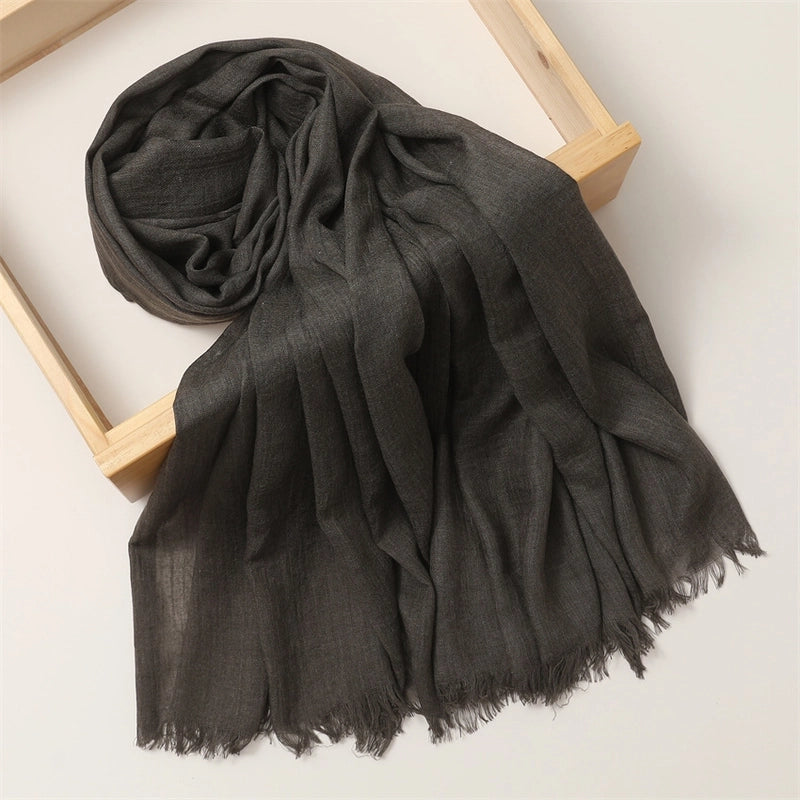 Women's Basic Solid Color Polyester Scarf