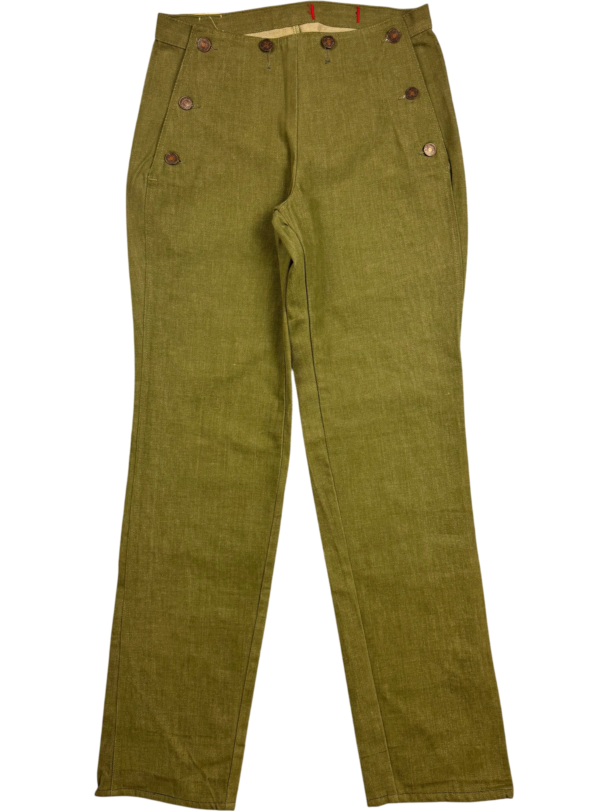 Miss Levi's Olive Green Button-Up Trousers