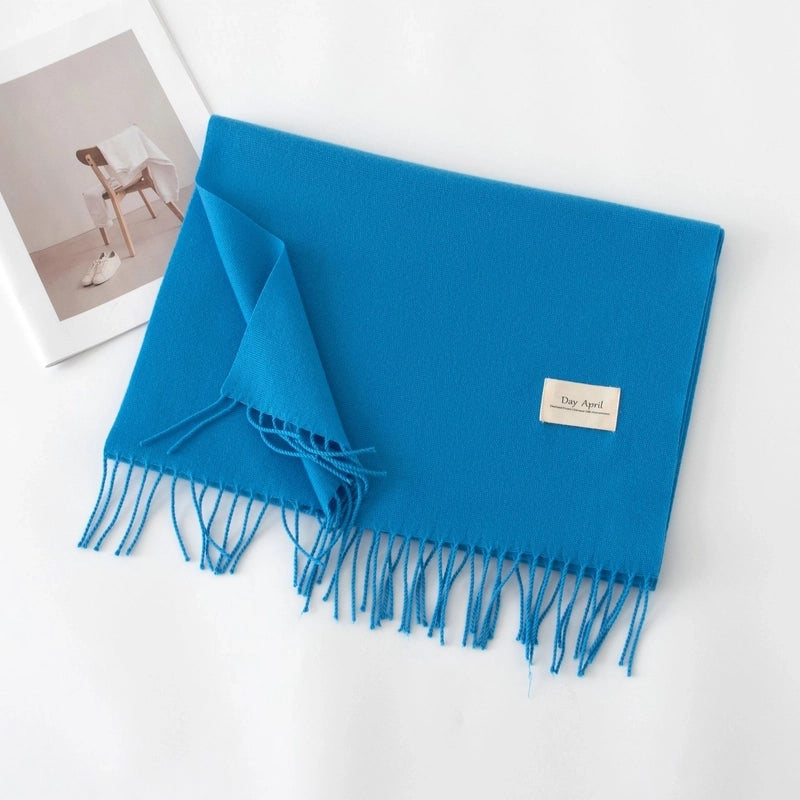 Women's Sweet Solid Color Polyester Scarf