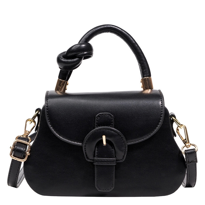 Women's Small Pu Leather Solid Color Streetwear Cloud Shape Magnetic Buckle Handbag