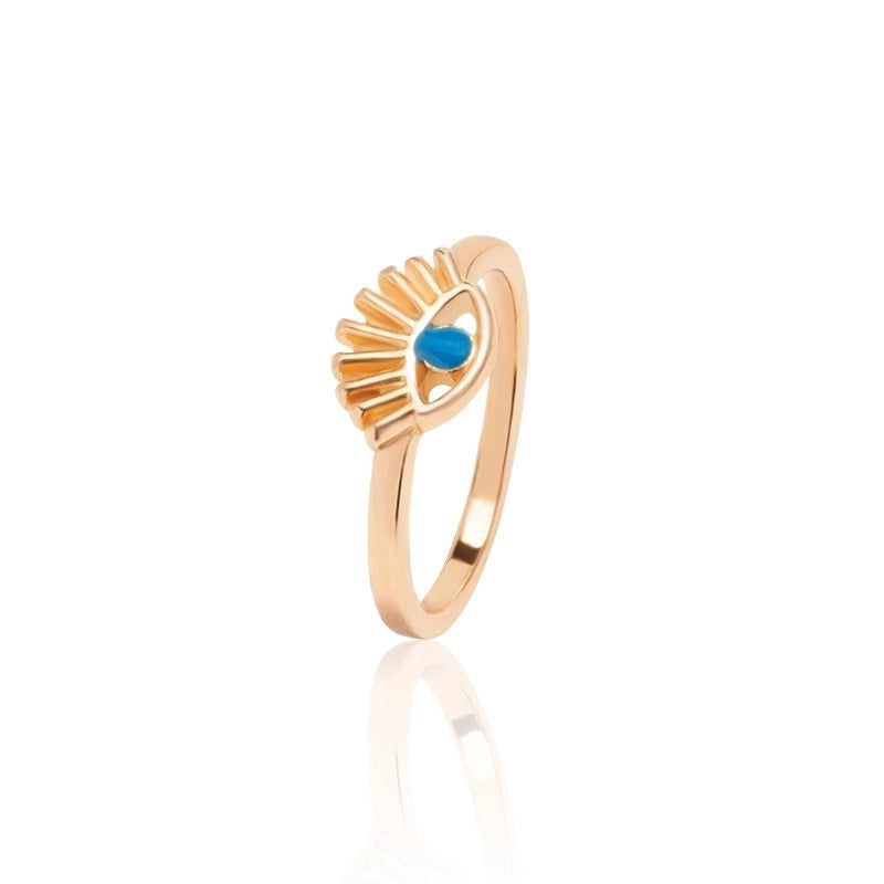 3 Pieces Classic Style Devil's Eye Stainless Steel Plating Gold Plated Open Rings