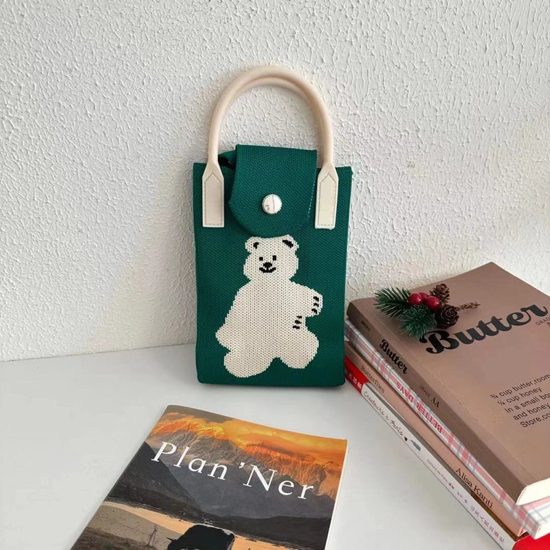 Women's Mini Polyester Animal Streetwear Magnetic Buckle Handbag