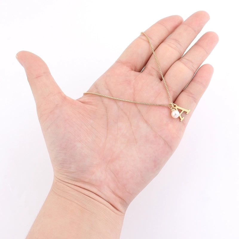 Elegant Minimalist Classic Style Letter 304 Stainless Steel Artificial Pearl Copper Stainless Steel Necklaces