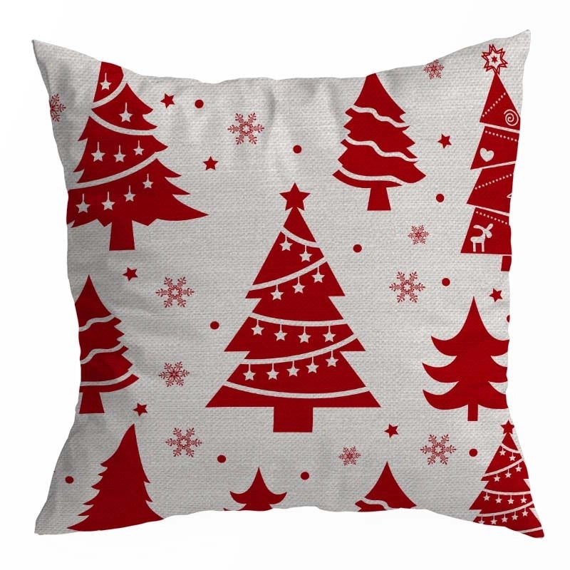 Cute Christmas Tree Linen Pillow Cases
