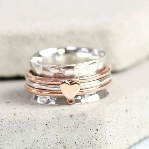🔥 49% 🎁🔥🔥Self Love Spinner Heart Ring💖