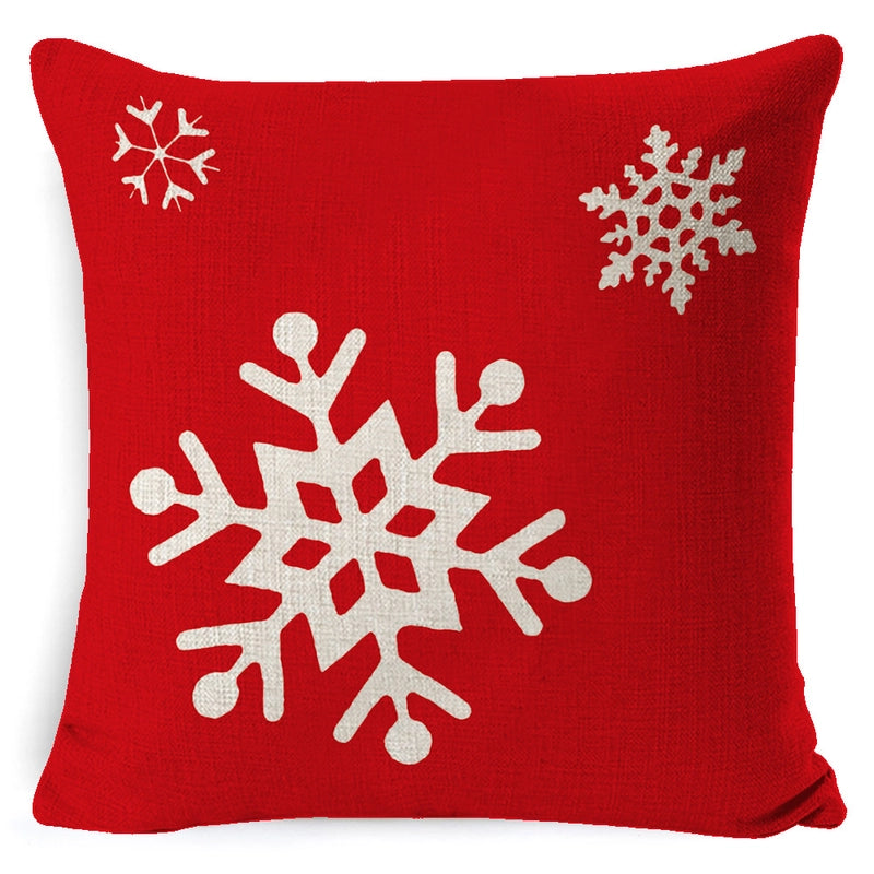 Retro Christmas Tree Santa Claus Christmas Socks Linen Pillow Cases