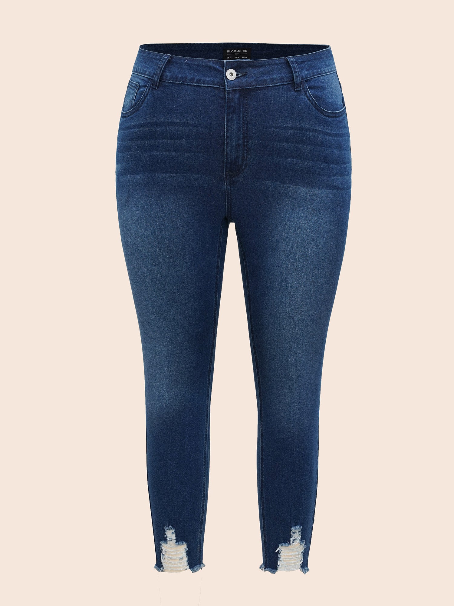 Mid-Rise Whiskered Slim-Fit Jeans