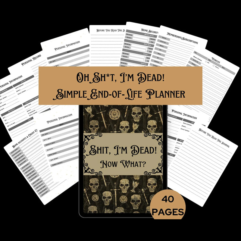 🎃 HalloweenGift: Sh*t. I'm Dead! End of Life Planner - The Ultimate Spooky Gift! 💀👻