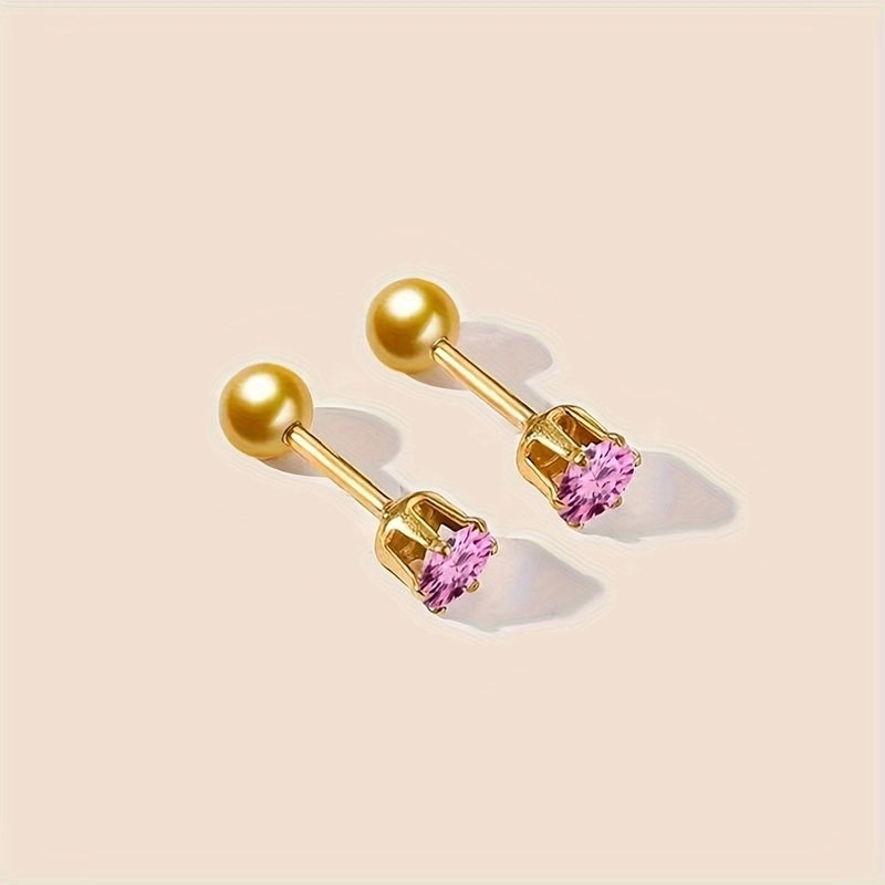 3 Pairs Minimalist Classic Style Geometric 304 Stainless Steel 18K Gold Plated Cartilage Earrings