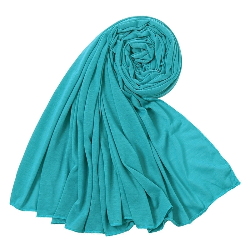 Women's Minimalist Solid Color Mercerized Cotton Winter Scarves