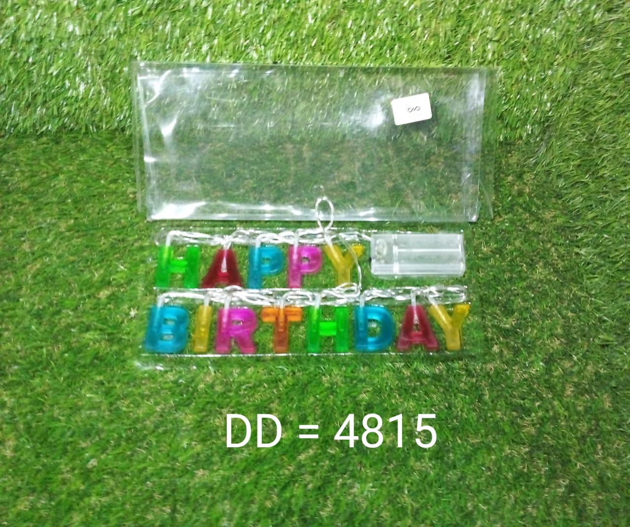 Decoratives Plastic Happy Birthday 13 LED Letter Battery Operated String Lights. Outdoor String Lights (Multicolour)