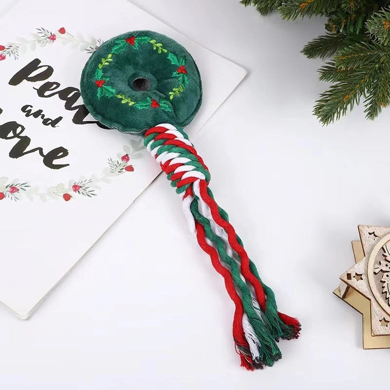 Cute Plush Christmas Cartoon Pet Toys