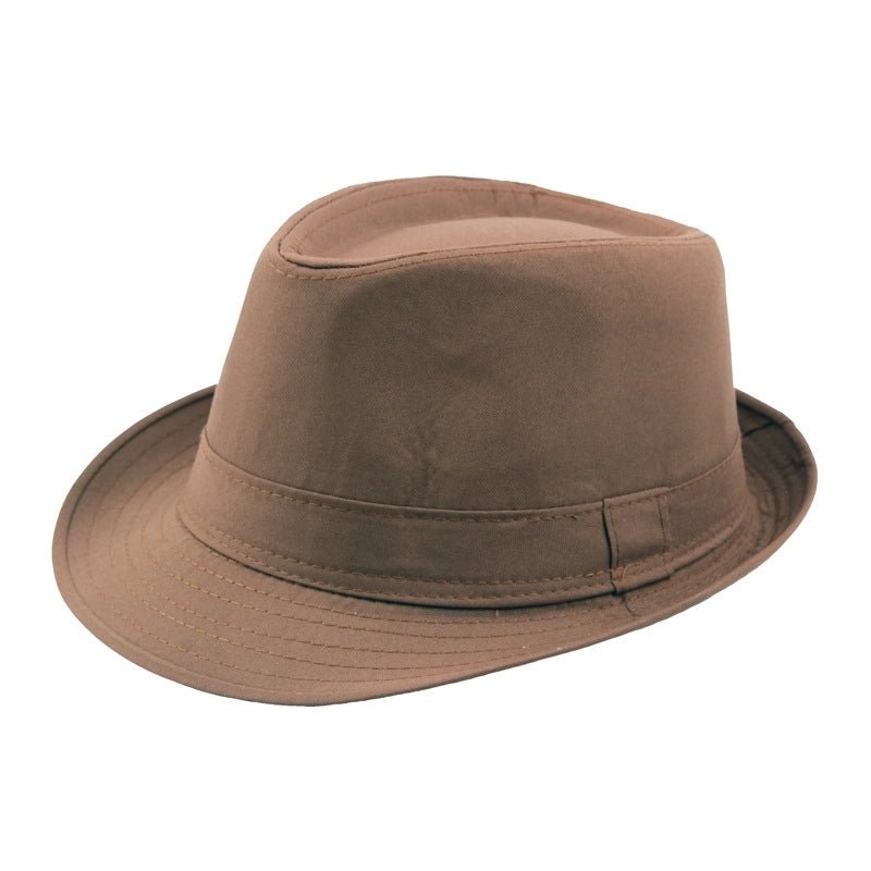 Unisex Basic Minimalist Solid Color Crimping Fedora Hat