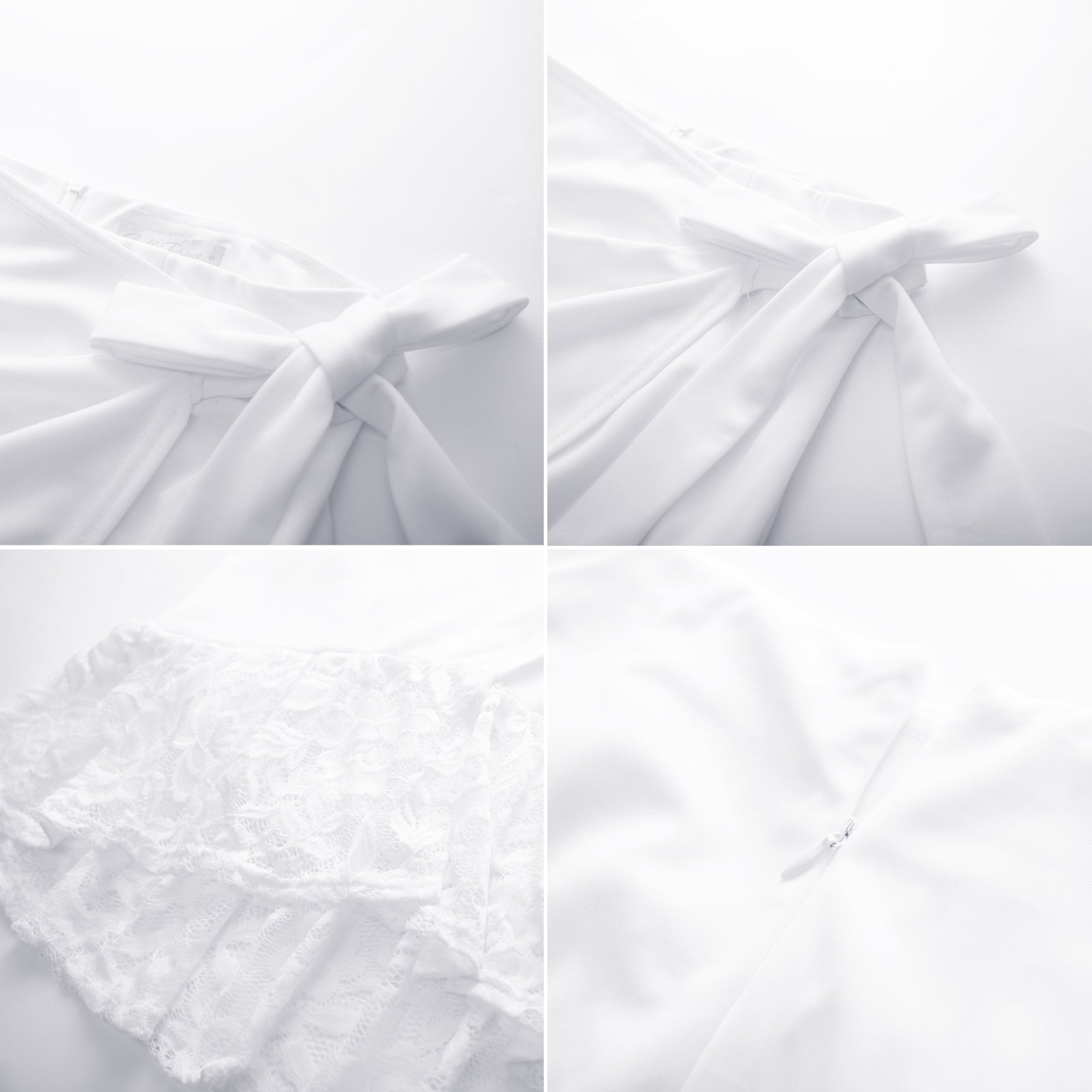 Vintage Lace Hem Skirt High Waist Overlay Decorated Bodycon Skirt