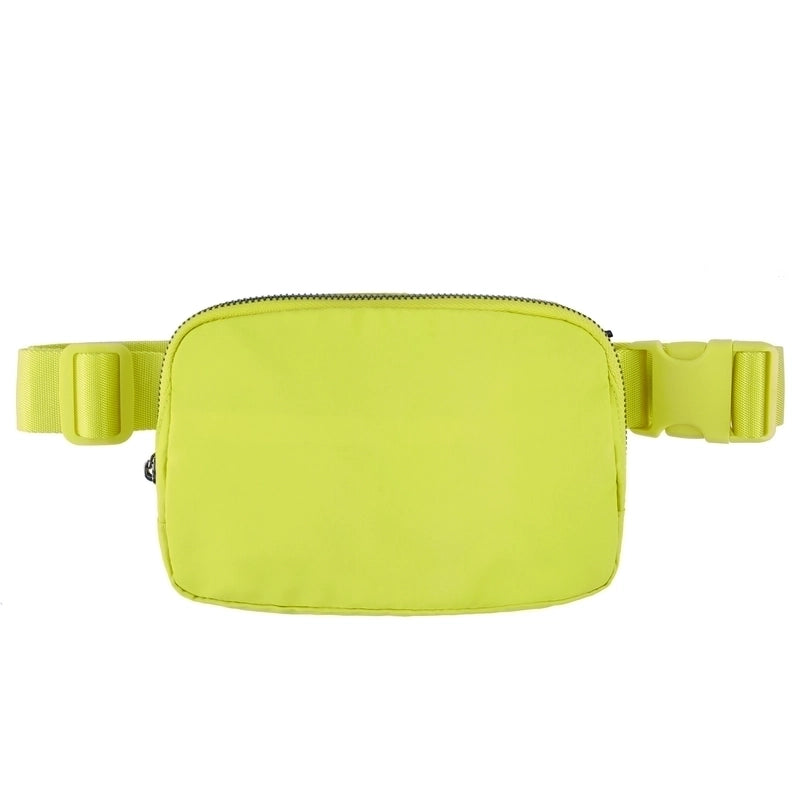 Women's Sports Solid Color Nylon Waist Bags