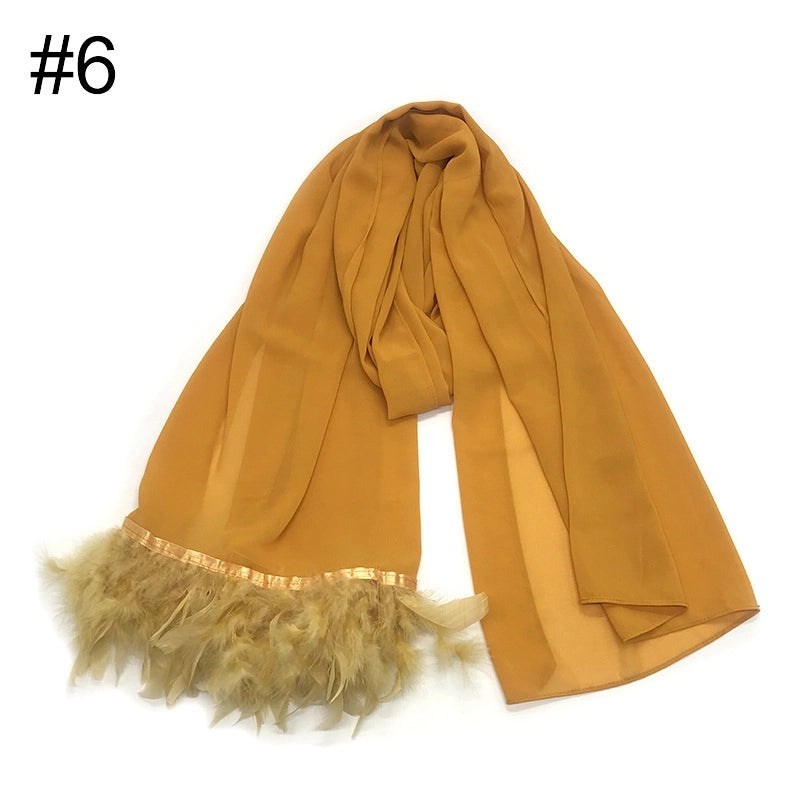 Women's Sweet Solid Color Polyester Scarf