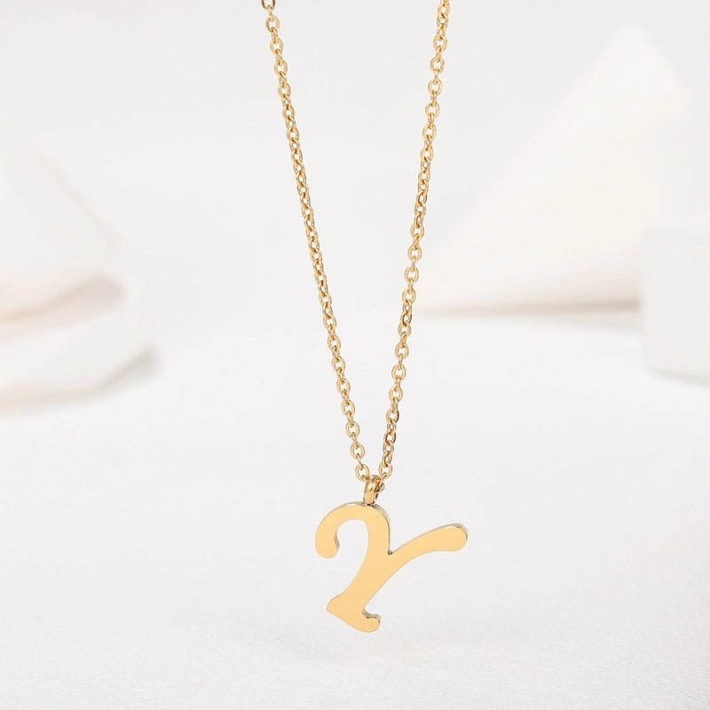 Minimalist Letter 201 Stainless Steel 18K Gold Plated Plating
