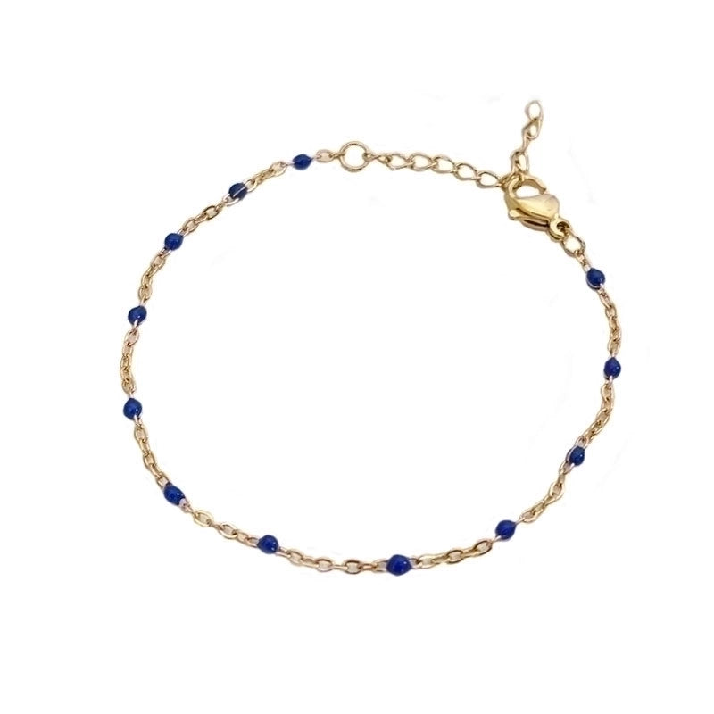 Minimalist Solid Color Stainless Steel Chain Bracelets