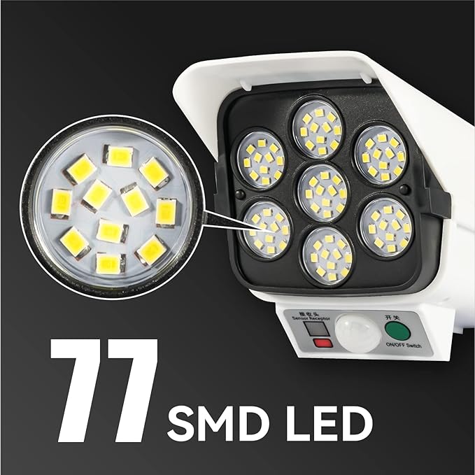 Solar Monitoring Lights. Solar Security Wall Lights with Remote