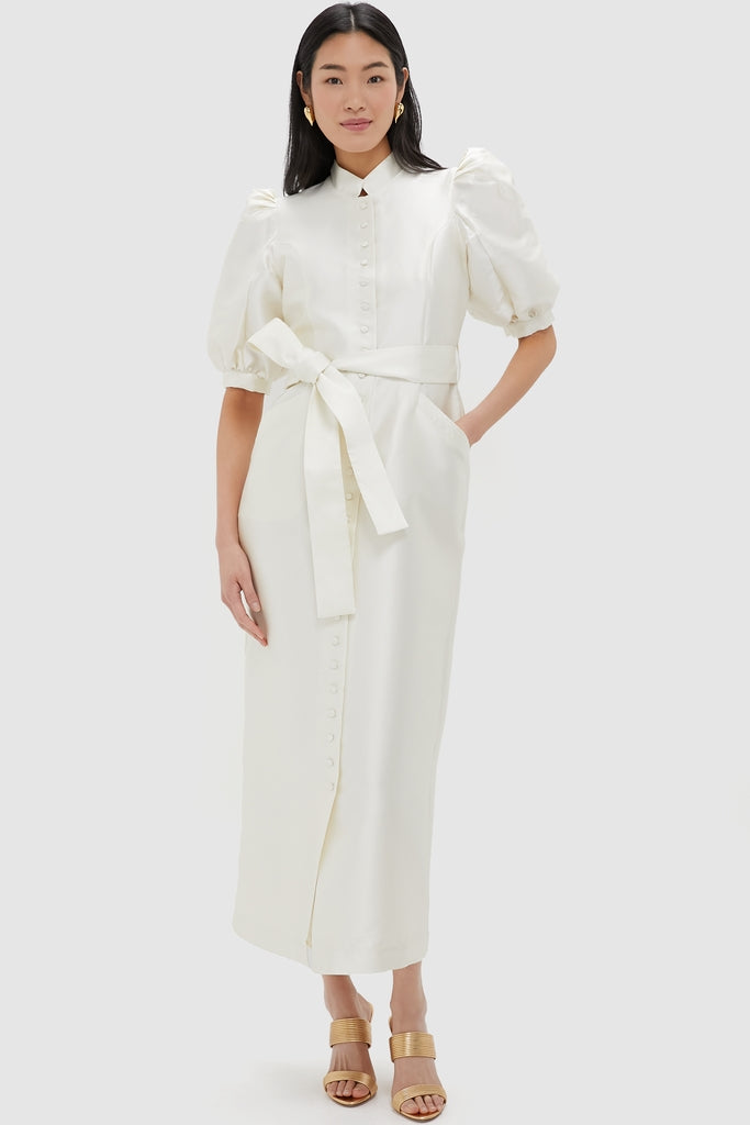 White Long Smart Amoako Dress