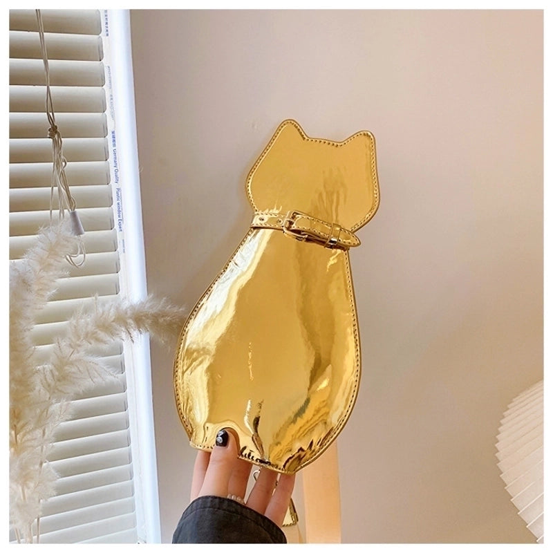Unisex Patent Leather Animal Streetwear Oval Zipper Fanny Pack