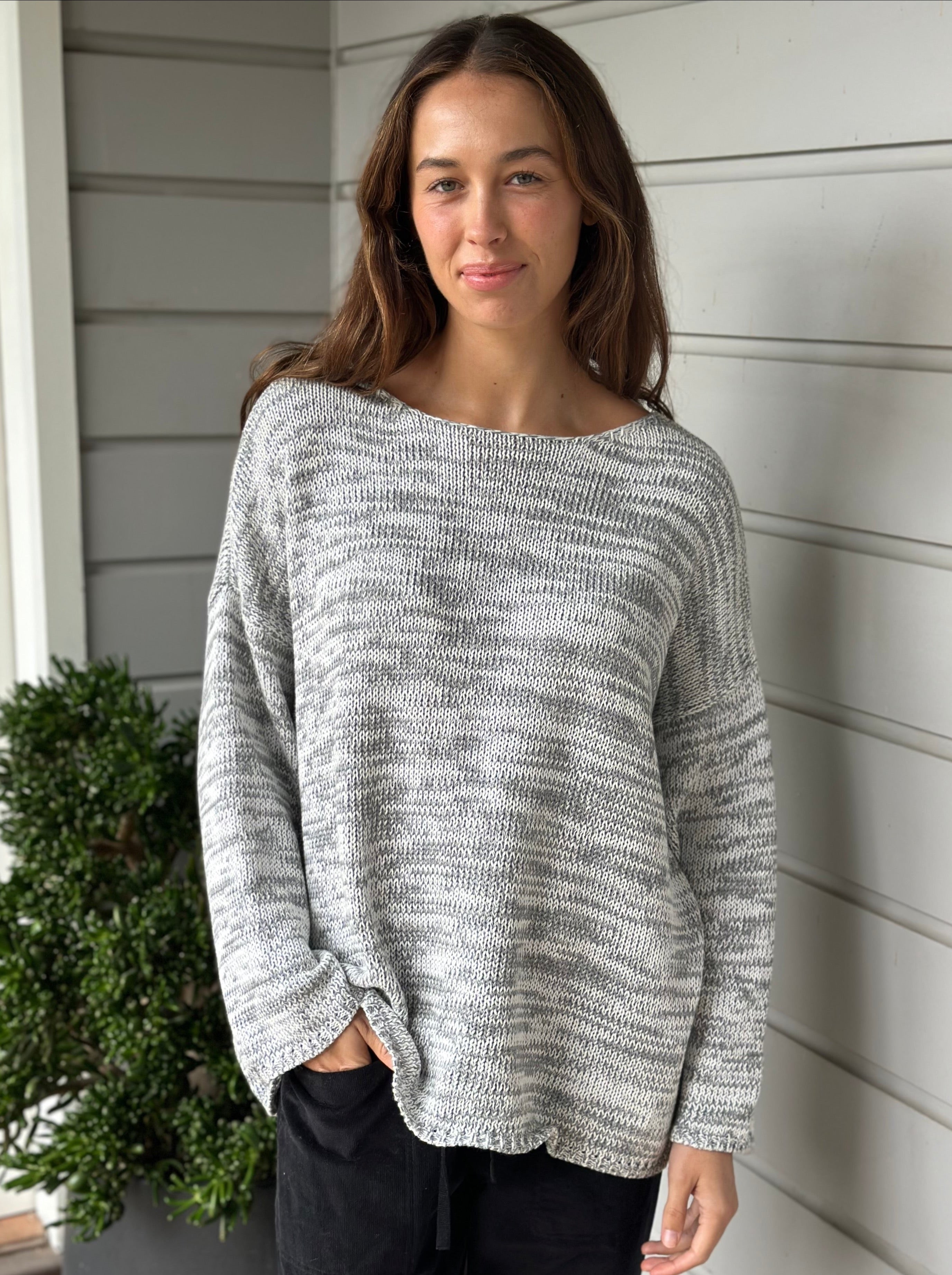 ashton jersey - grey mix cotton
