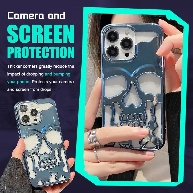 Plated Skull Case Cover For iPhone