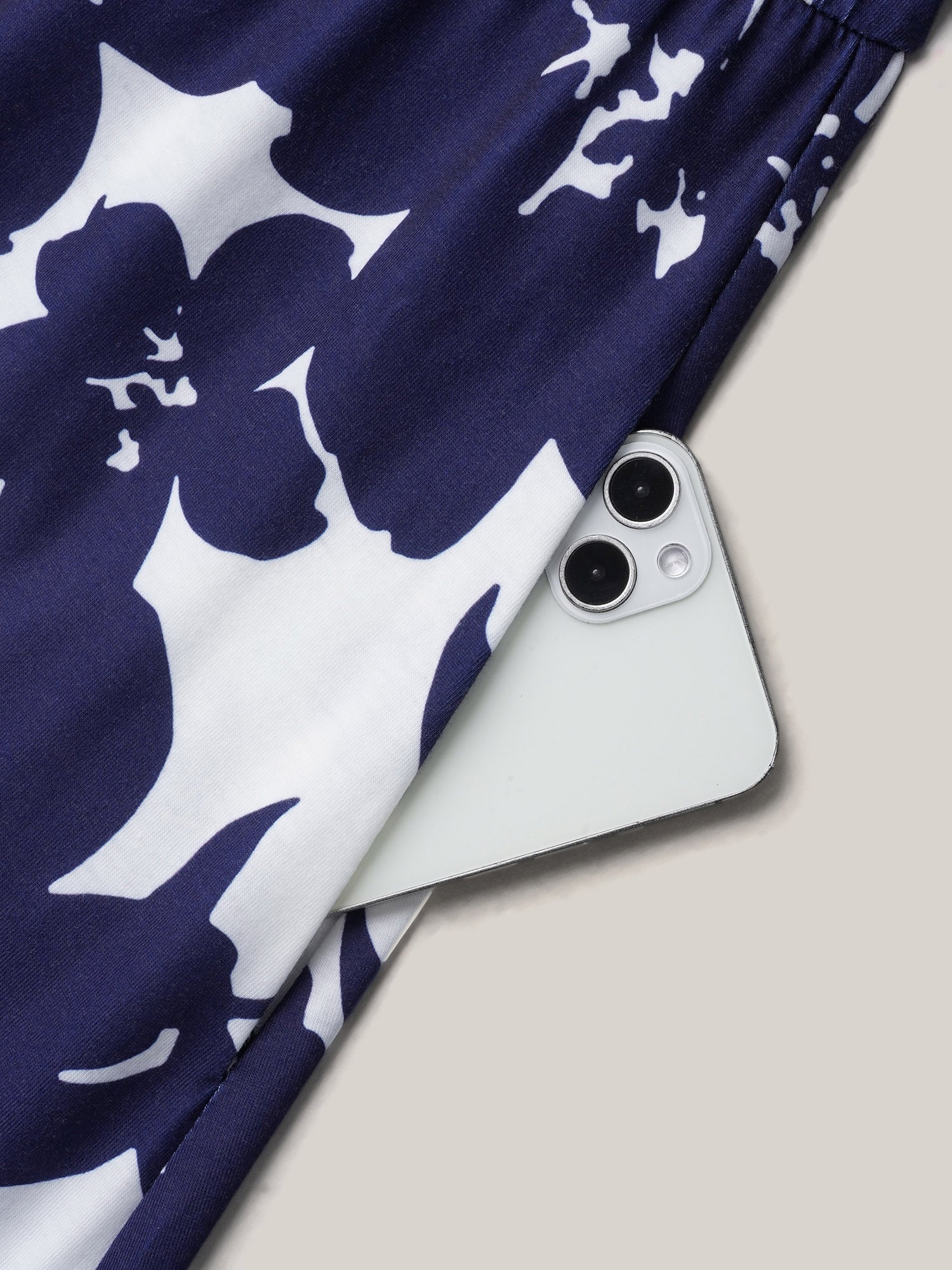 Floral Print Surplice Neck Midi Dress