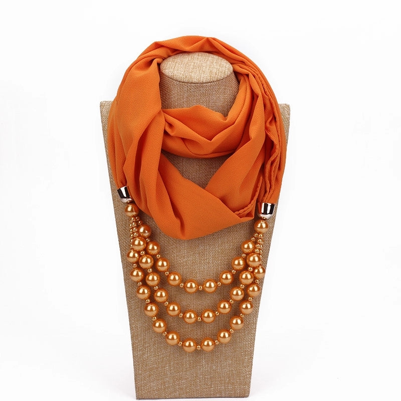 Women's Streetwear Solid Color Chiffon Patchwork Winter Scarves