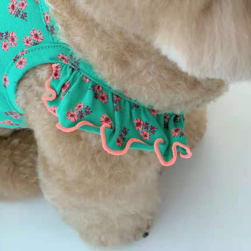 Floral Pattern Strap Dog Cat Vest