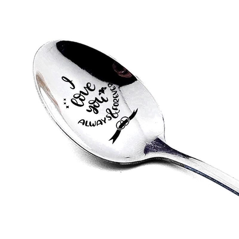 Wedding Valentine's Day Gifts Stainless Steel Long Handle Spoon Household