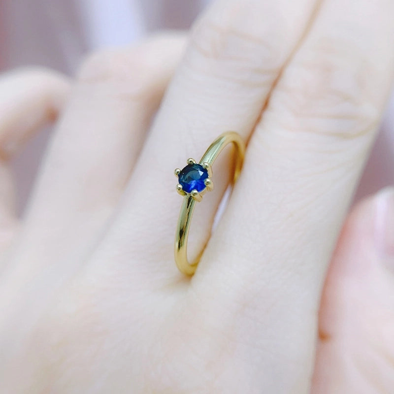 Glam Geometric Copper Gold Plated Zircon Rings