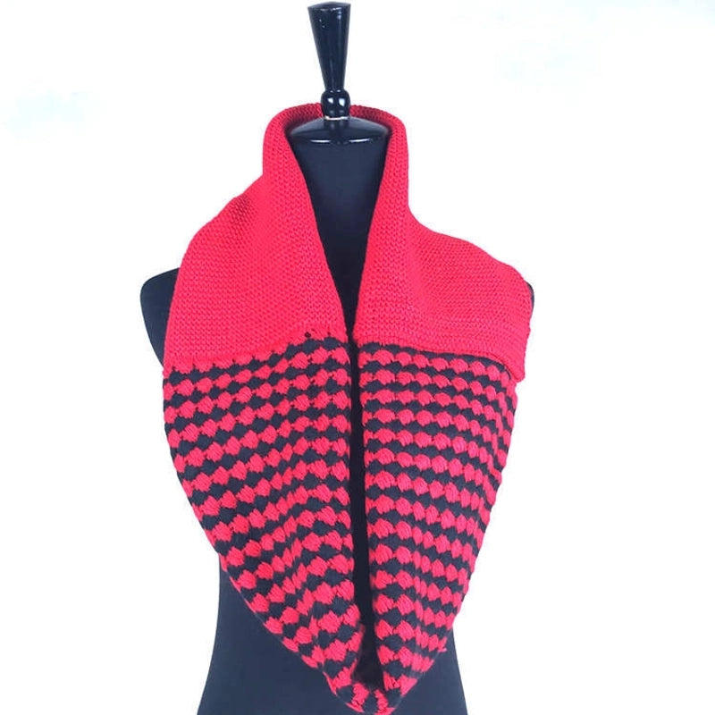 Plaid Scarf Women's Winter Versatile Student Scarf Cashmere Tassel Dual-use Warm Plaid Shawl