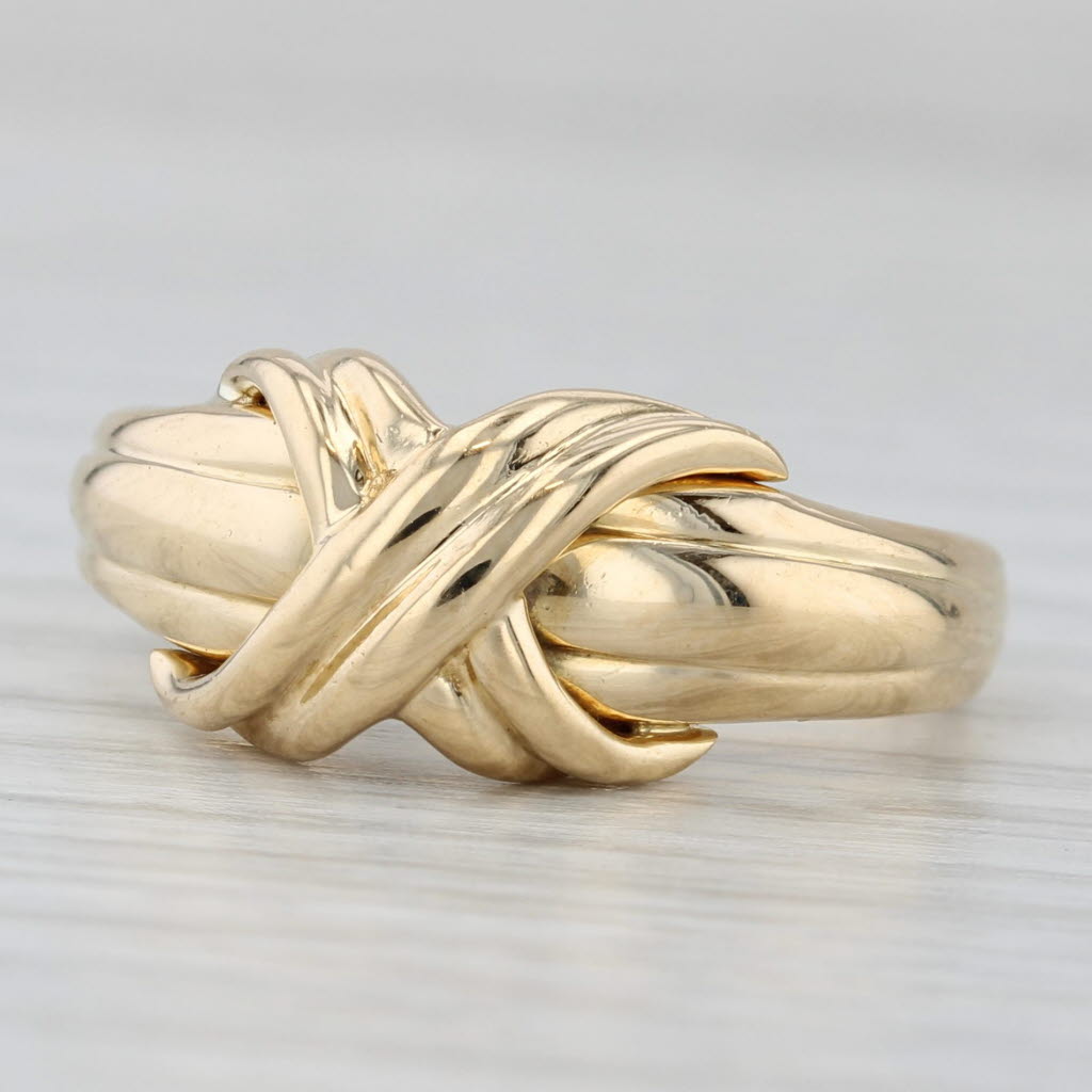 Tiffany & Co Knot Ring w/ Box 18k Yellow Gold Size 7.25 1990