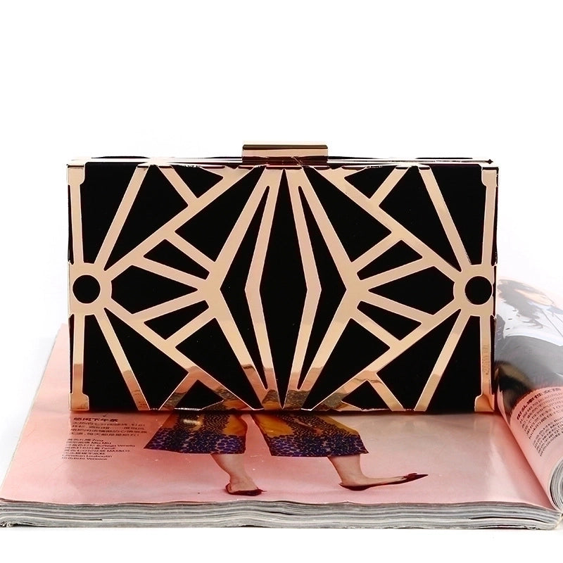 Red Black Solid Color Evening Bags