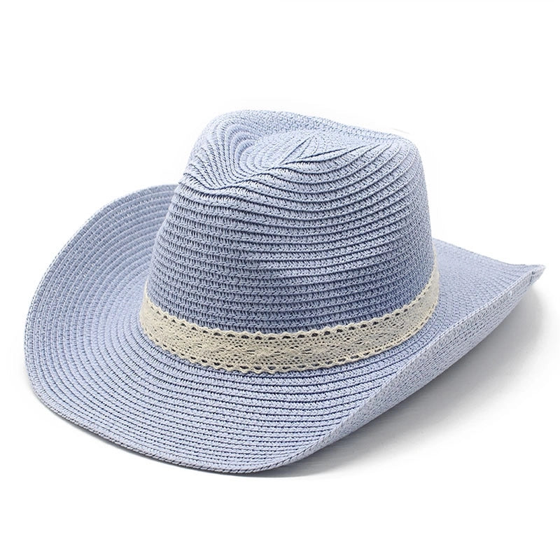Unisex Classic Style Streetwear Solid Color Flat Eaves Straw Hat