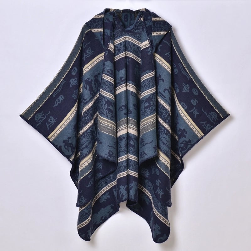 Women's Retro Ethnic Style Geometric Polyester Acrylic Shawl