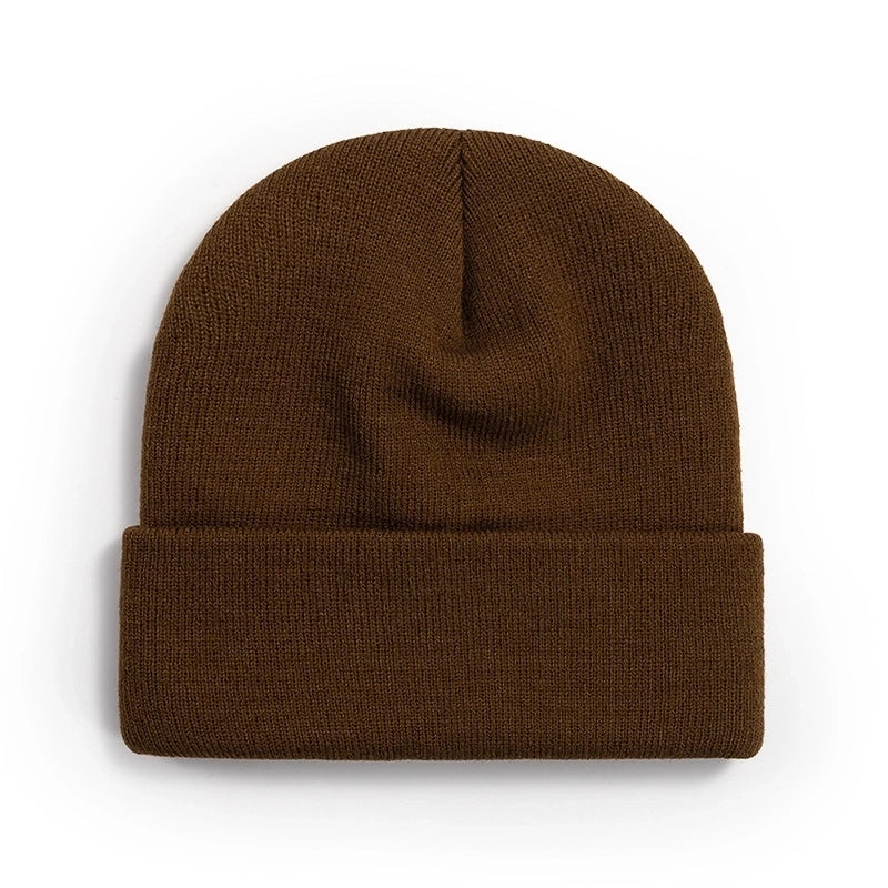 Unisex Minimalist Solid Color Eaveless Wool Cap