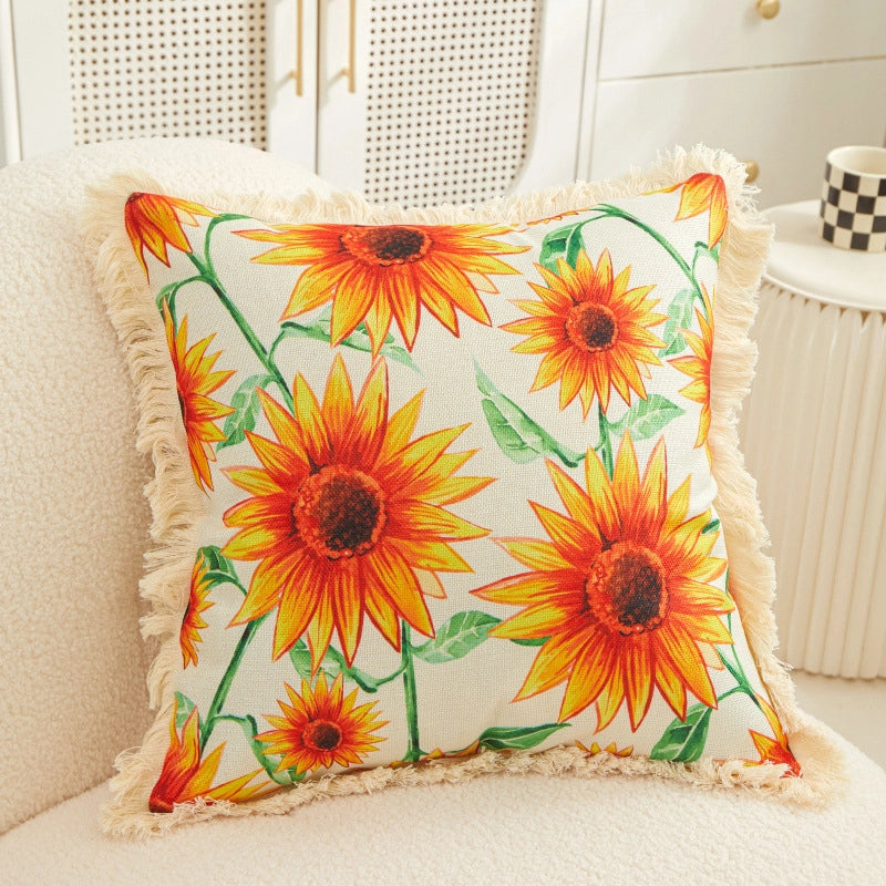 Casual Elegant Minimalist Sunflower PP Cotton Polyester Throw Pillow
