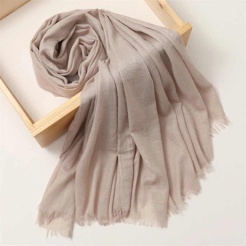 Women's Basic Solid Color Polyester Scarf