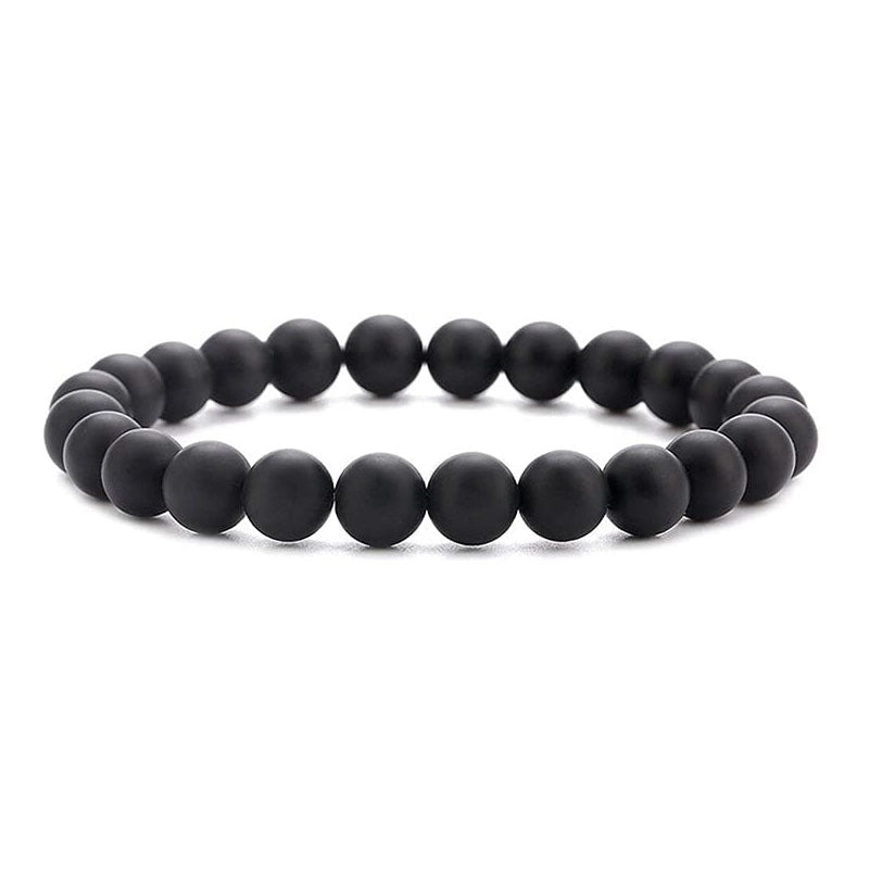 Minimalist Solid Color Natural Stone Beaded Bracelets